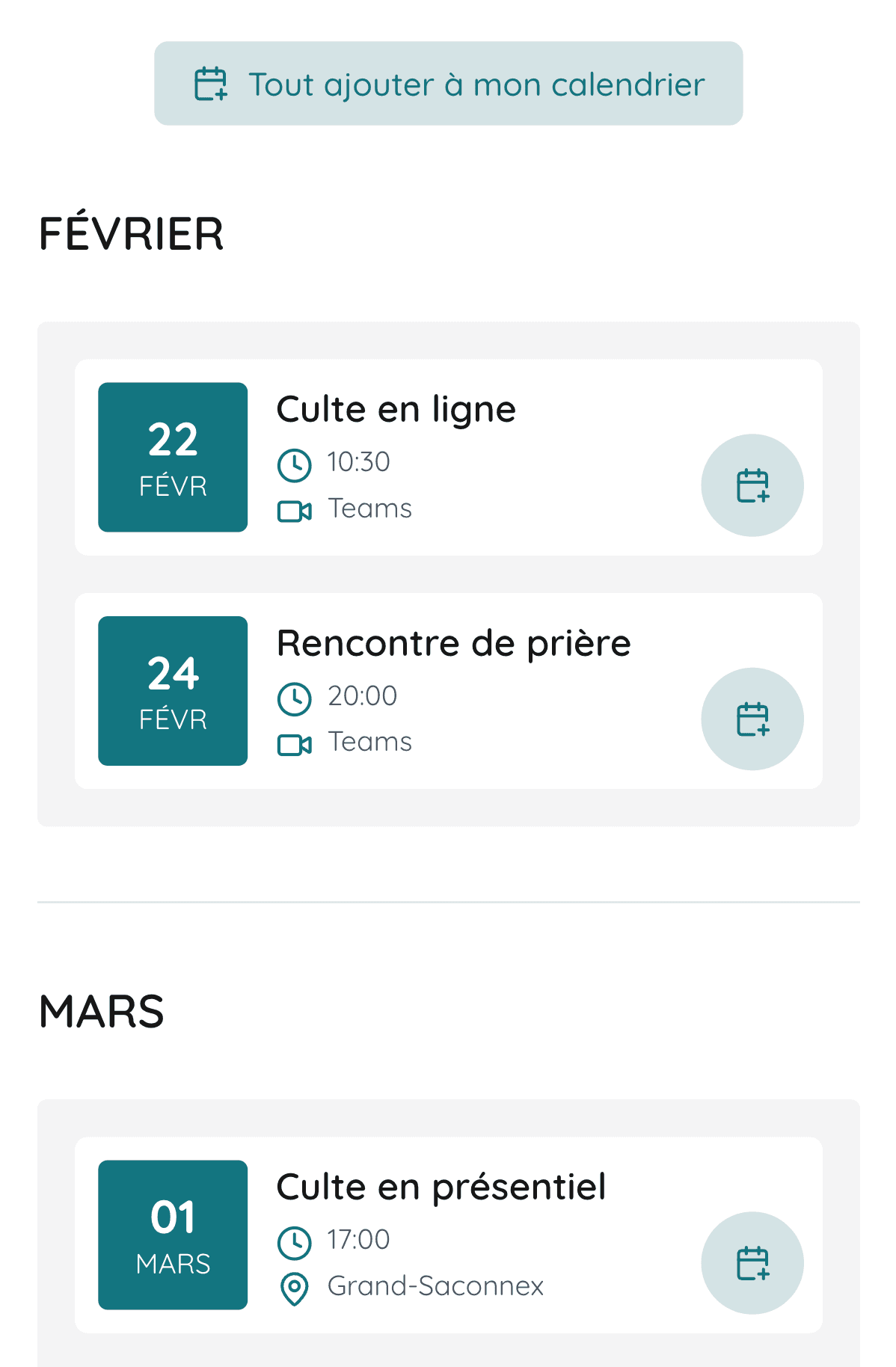 Vue mobile du site Life Connexion avec navigation et sections principales